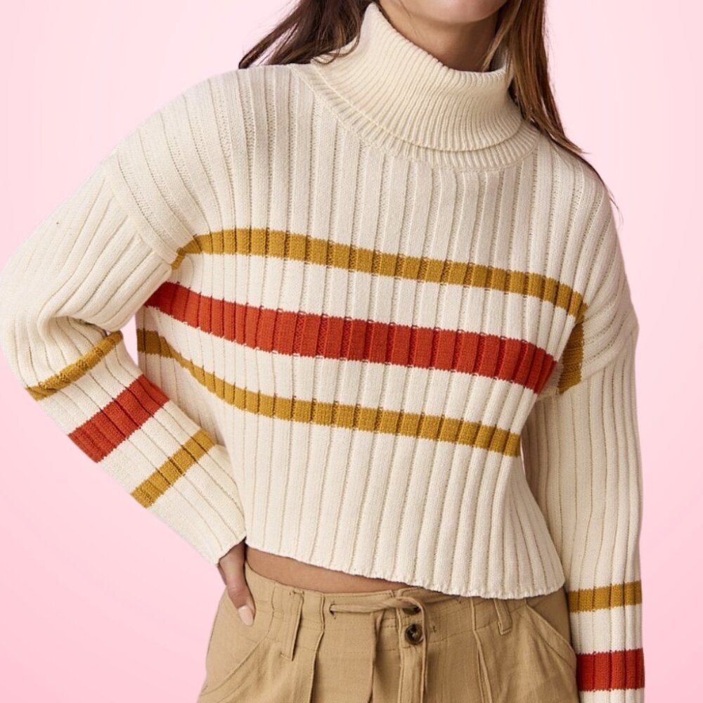 Freya Turtle Neck Cropped Sweater